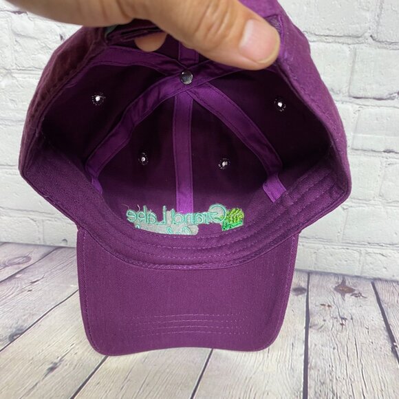 Dad Hat Women Cap Strap Back Velvet Grand Lake Colorado USA Falling Leaves Small - Picture 10 of 11